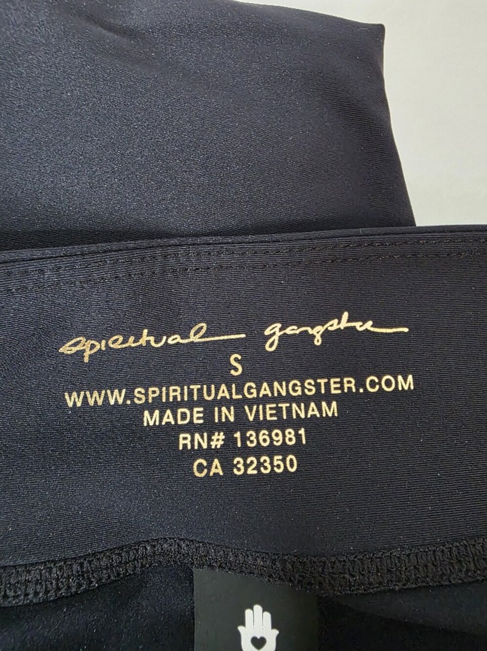 Spiritual Gangster Track Tight High-Waist Black Leggings Size Small - Picture 11 of 11